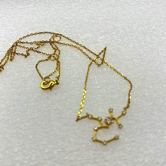 Sagittarius The Archer Zodiac Goldtone Necklace with Rhinestones Nov 22-Dec 21. - Picture 6 of 12
